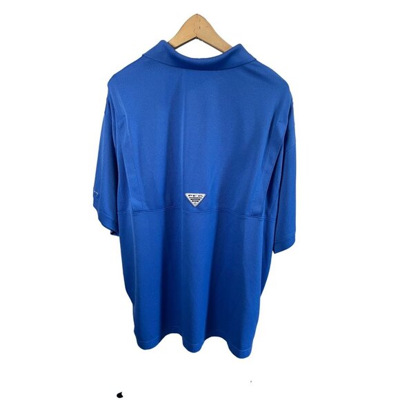 Columbia Omni Freeze Blue Short Sleeved Collared Mens Pullover Shirt Sz XL - Picture 2 of 10